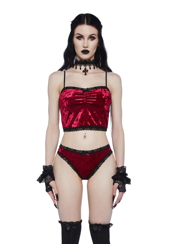 Haunted Crush Lingerie Set sold by Dolls Kill