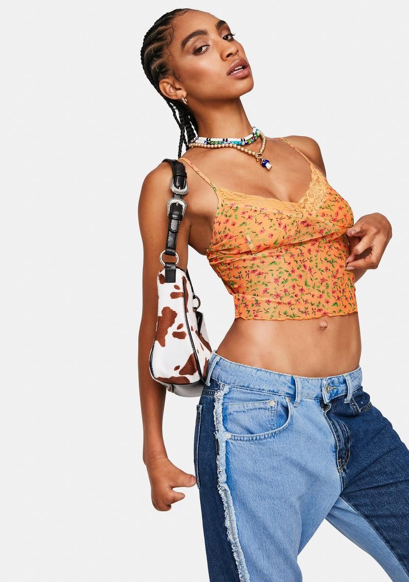 Summer Sun Mesh Yenika Crop Top sold by Dolls Kill product image thumbnail 2