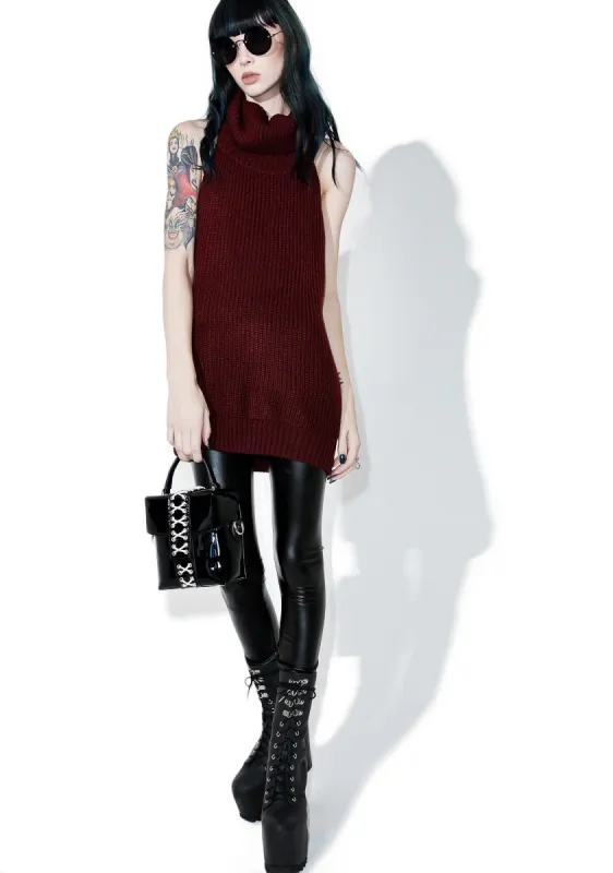 Cabernet Sleeveless Turtleneck sold by Dolls Kill