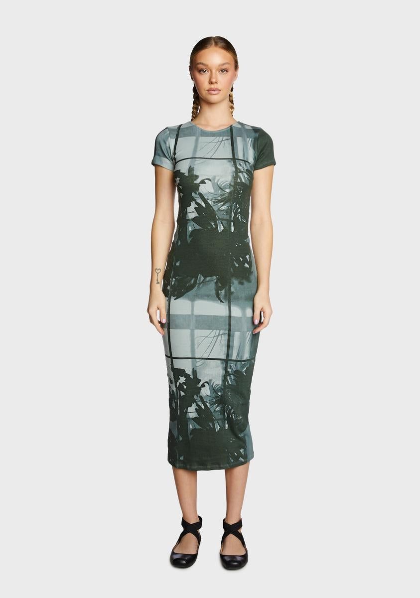 Rosika Midi Dress - Country Window Blue sold by Dolls Kill