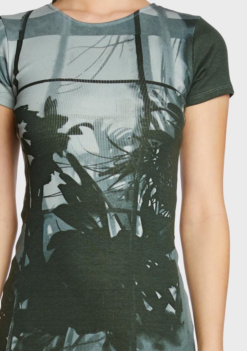 Rosika Midi Dress - Country Window Blue sold by Dolls Kill product image thumbnail 2