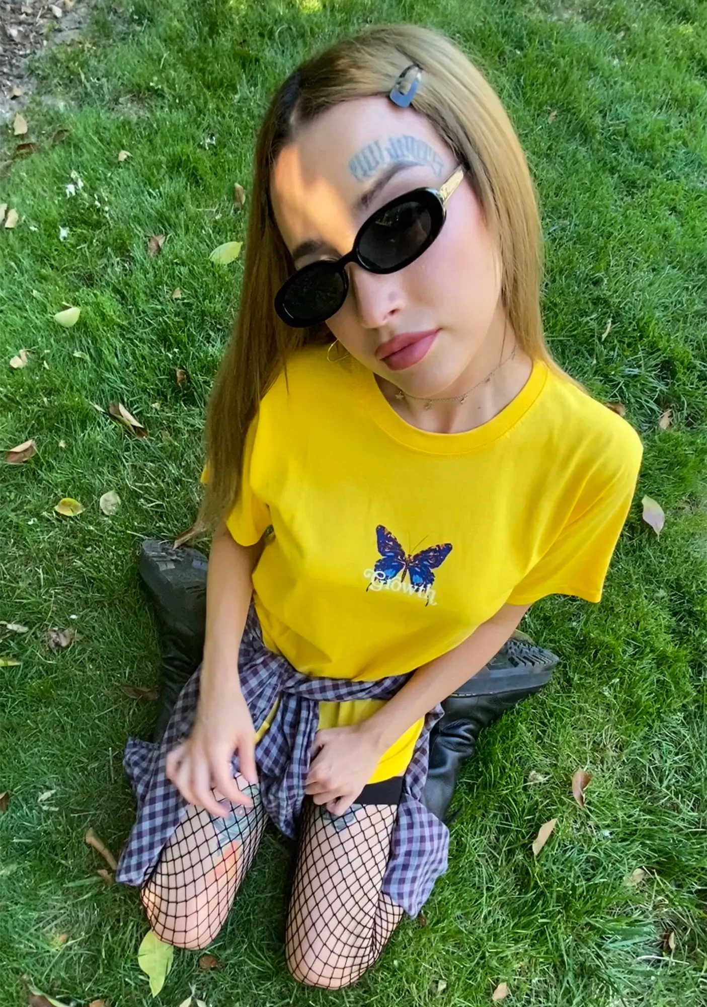Yellow Personal Growth Graphic Tee sold by Dolls Kill product image thumbnail 4