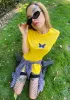 Yellow Personal Growth Graphic Tee sold by Dolls Kill