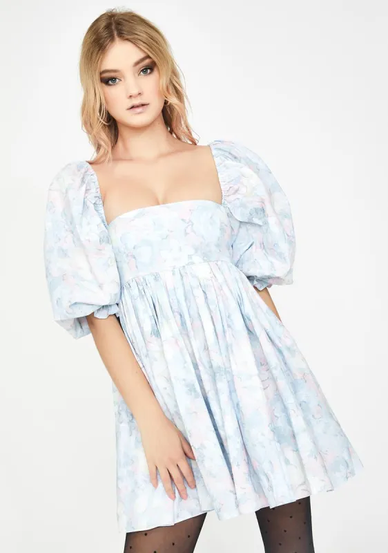 Monet Print Puff Dress sold by Dolls Kill