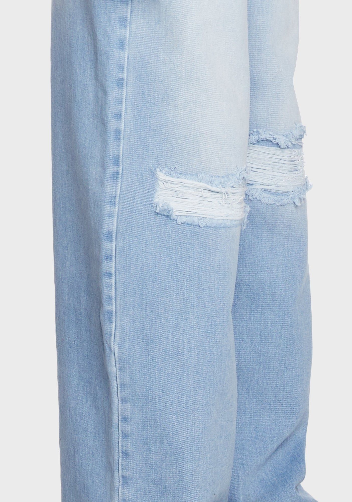 Blue Baggy Ripped Jeans sold by Dolls Kill product image thumbnail 5