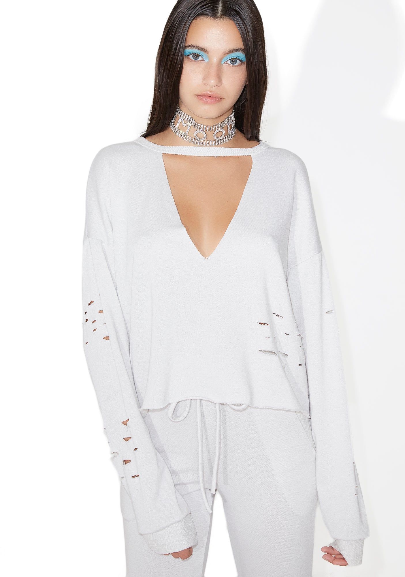 Lose Control Distressed Cutout Top sold by Dolls Kill product image thumbnail 2