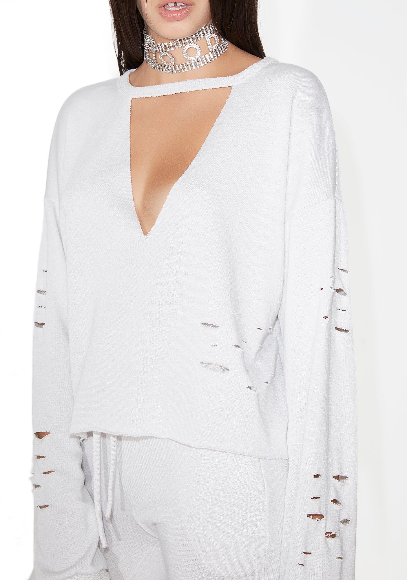 Lose Control Distressed Cutout Top sold by Dolls Kill product image thumbnail 3