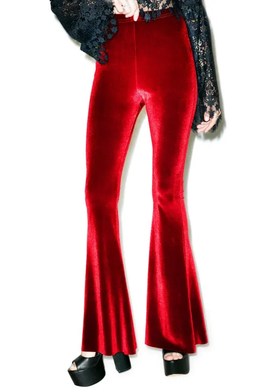 Foxy Lady Velvet Bells sold by Dolls Kill