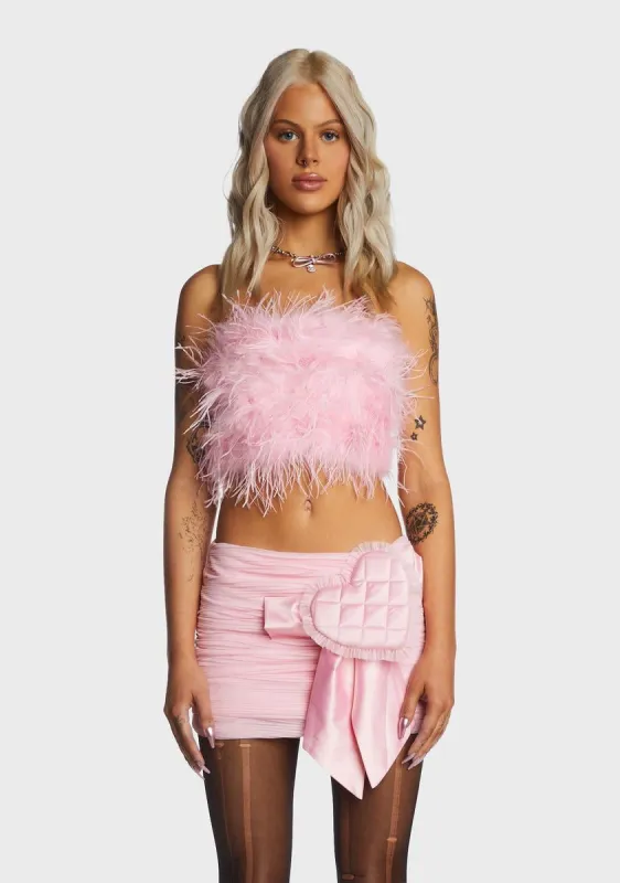Love it Or Not Feather Top sold by Dolls Kill