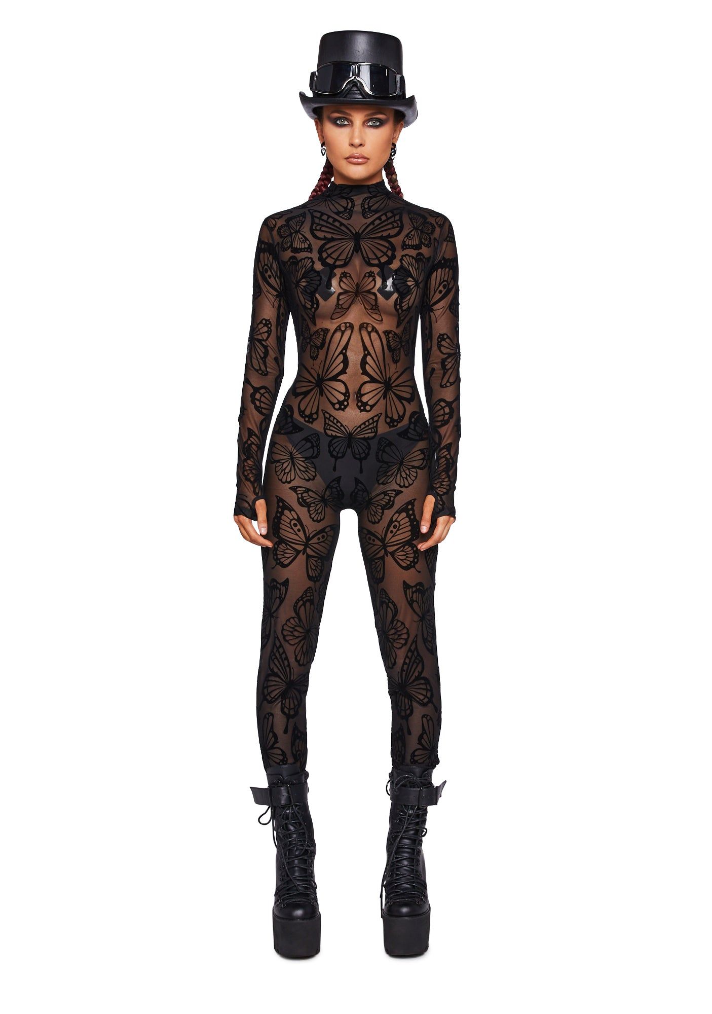 Butterfly Utopia Mesh Catsuit sold by Dolls Kill