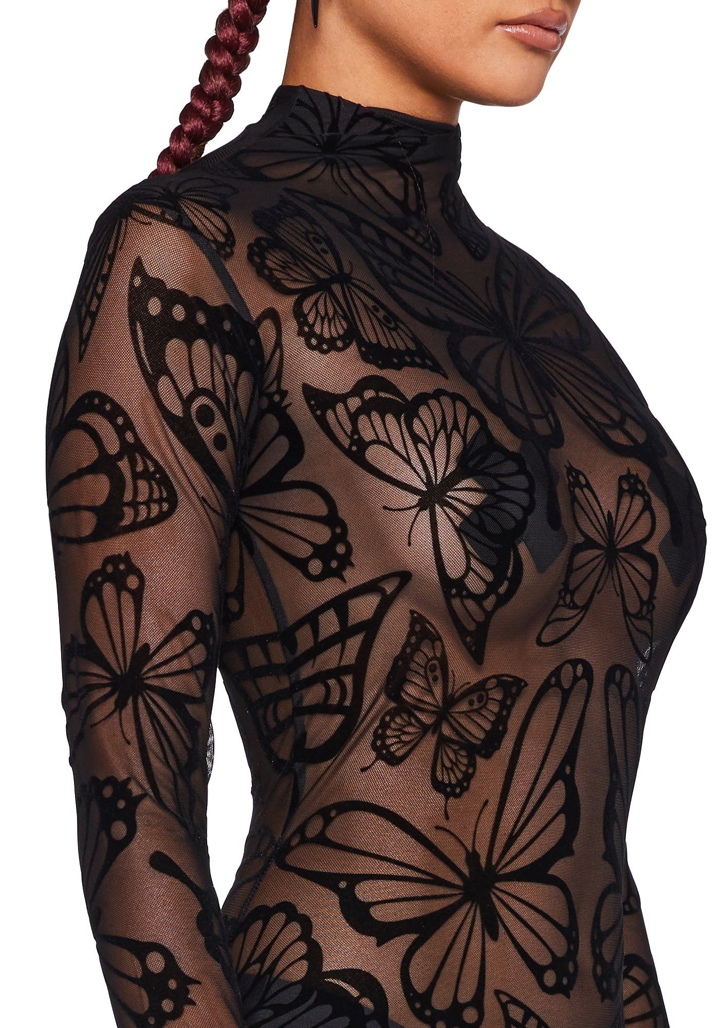 Butterfly Utopia Mesh Catsuit sold by Dolls Kill product image thumbnail 2