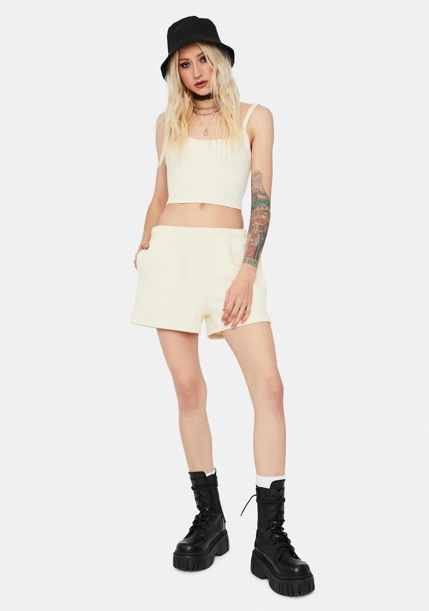 Hold My Hand Quilted Crop Tank & Shorts Set sold by Dolls Kill product image thumbnail 3