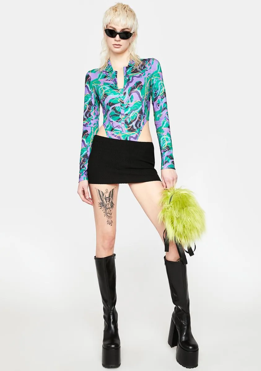 Jungle Long Sleeve Bodysuit sold by Dolls Kill product image thumbnail 2