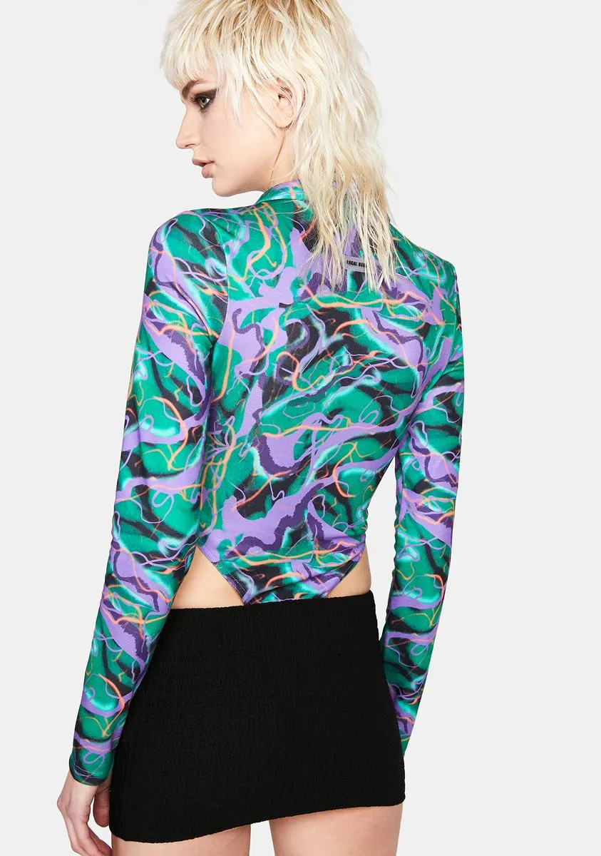 Jungle Long Sleeve Bodysuit sold by Dolls Kill product image thumbnail 3