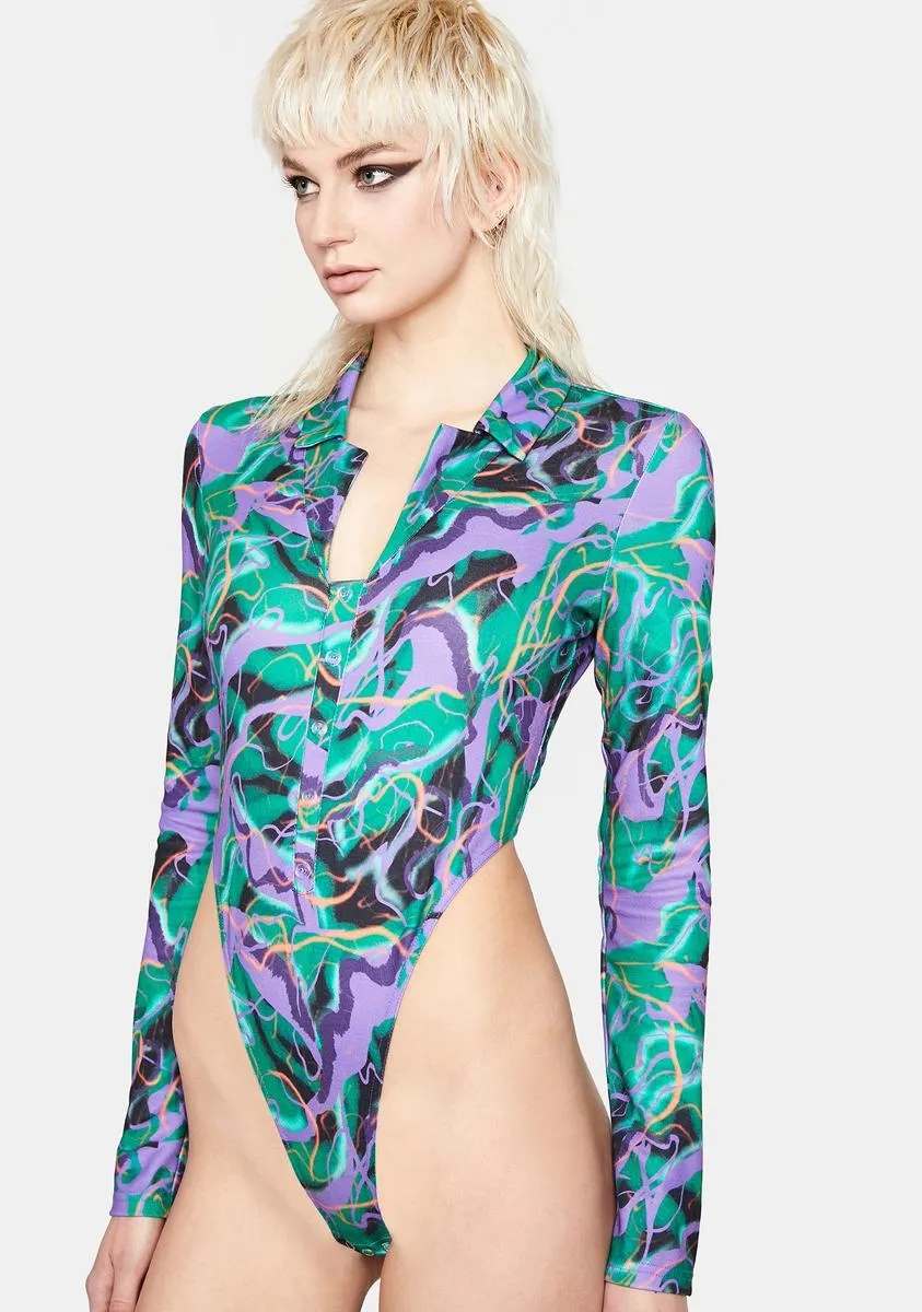 Jungle Long Sleeve Bodysuit sold by Dolls Kill product image thumbnail 4