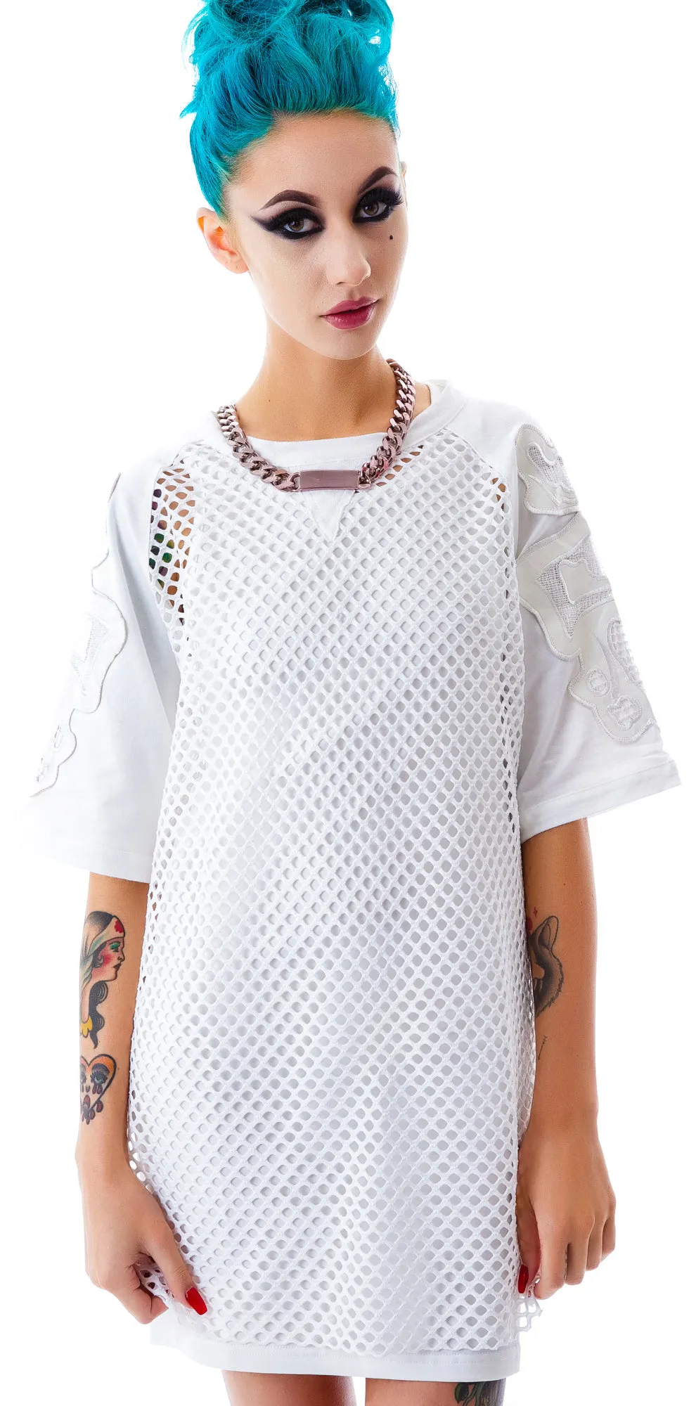 Bone Me Mesh Jersey Dress sold by Dolls Kill product image thumbnail 3