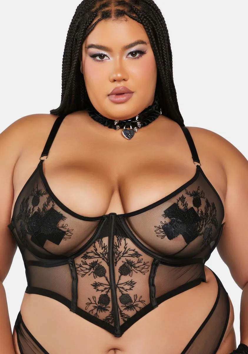 Plus Verona Sheer Bodice sold by Dolls Kill