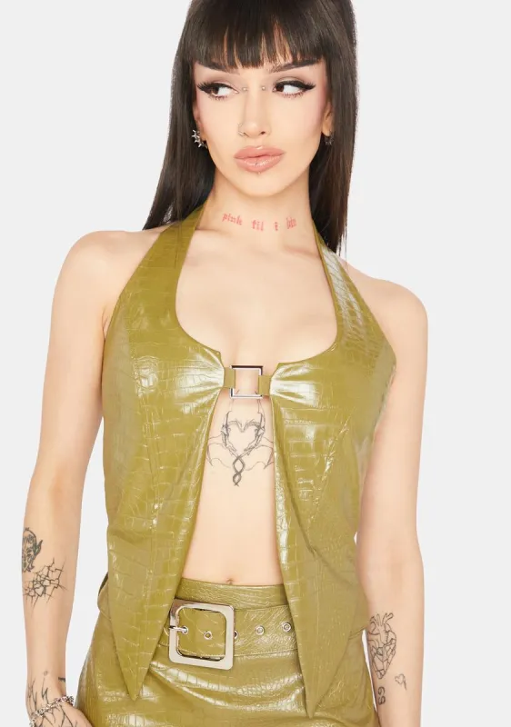Minty Lusty Looks Halter Top sold by Dolls Kill