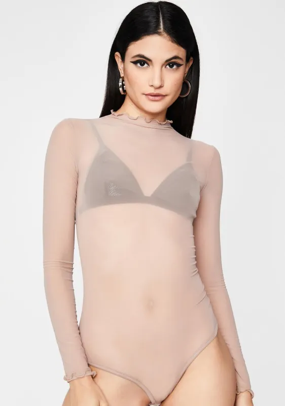Nude Left My Mark Mesh Bodysuit sold by Dolls Kill