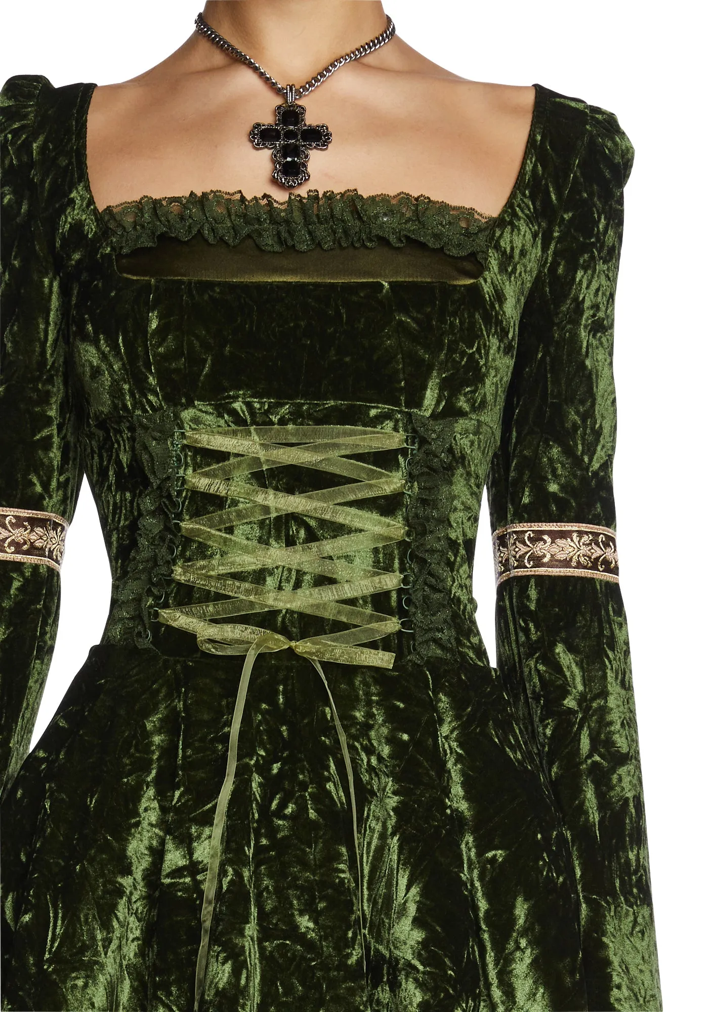 Myths N' Legends Mini Dress - Green sold by Dolls Kill product image thumbnail 5