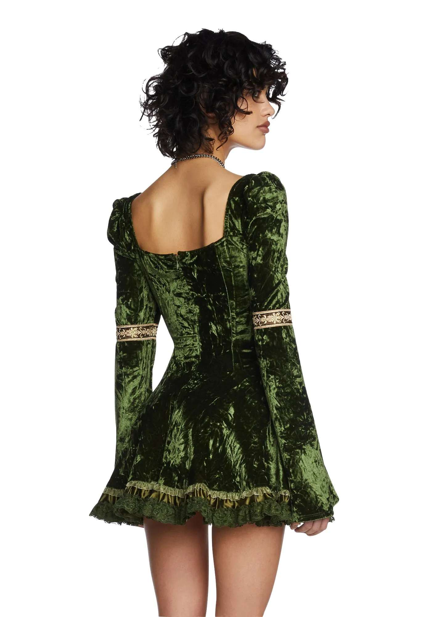 Myths N' Legends Mini Dress - Green sold by Dolls Kill product image thumbnail 4