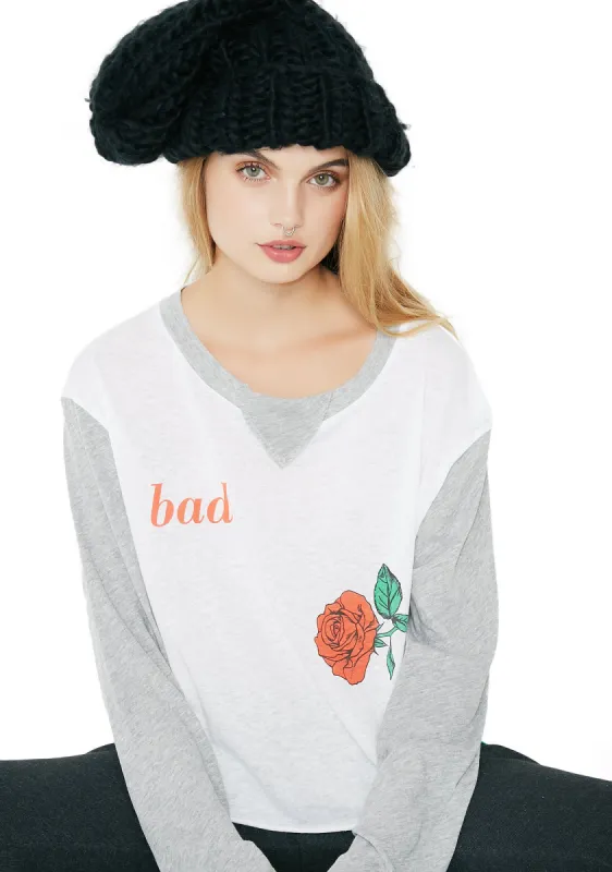 She’s Bad No9 Raglan sold by Dolls Kill