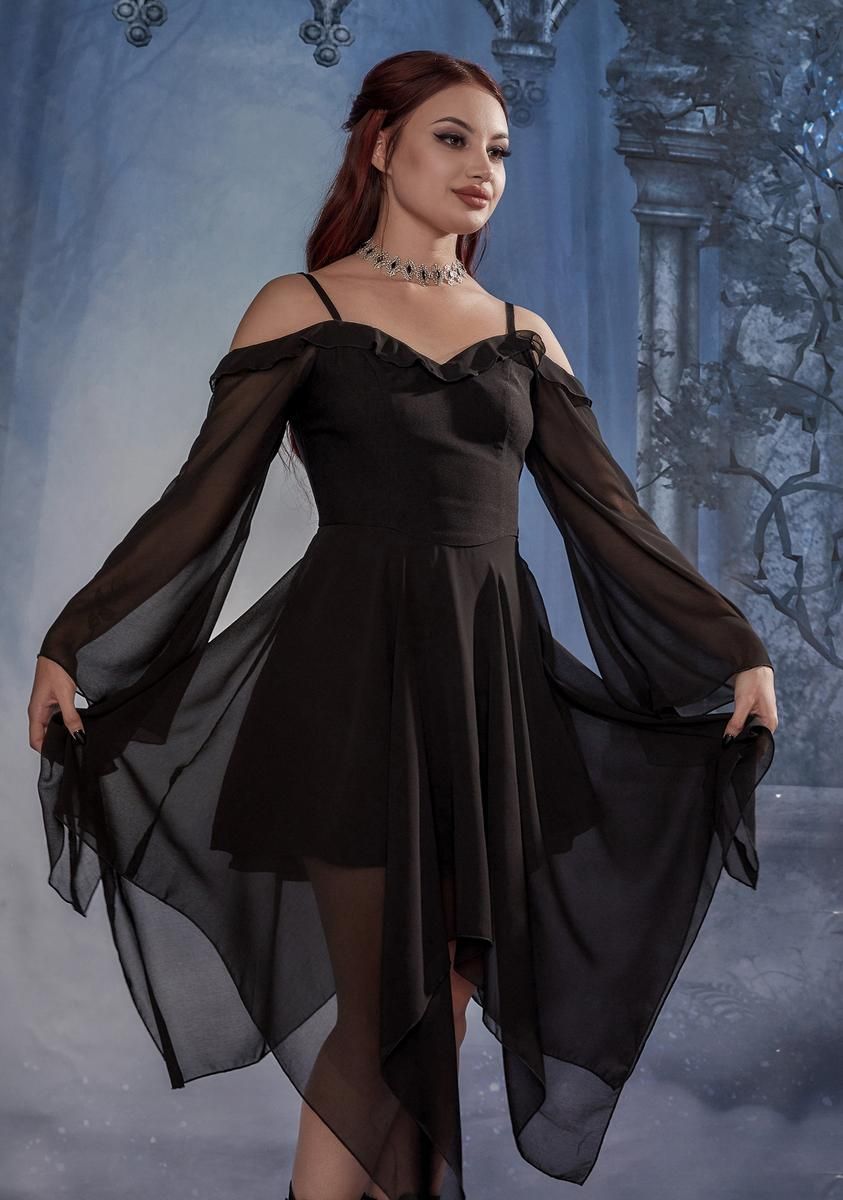 Sinister Sorceress Off The Shoulder Dress sold by Dolls Kill product image thumbnail 2