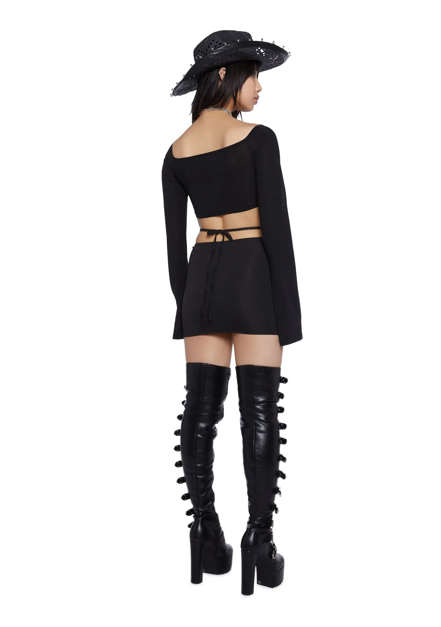 Late Nights Skirt Set - Black sold by Dolls Kill product image thumbnail 4