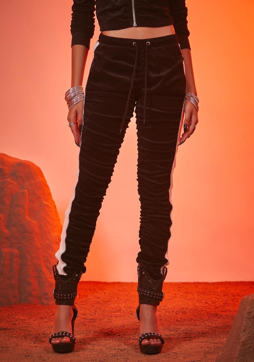 Vintage Taste Velour Track Pants sold by Dolls Kill