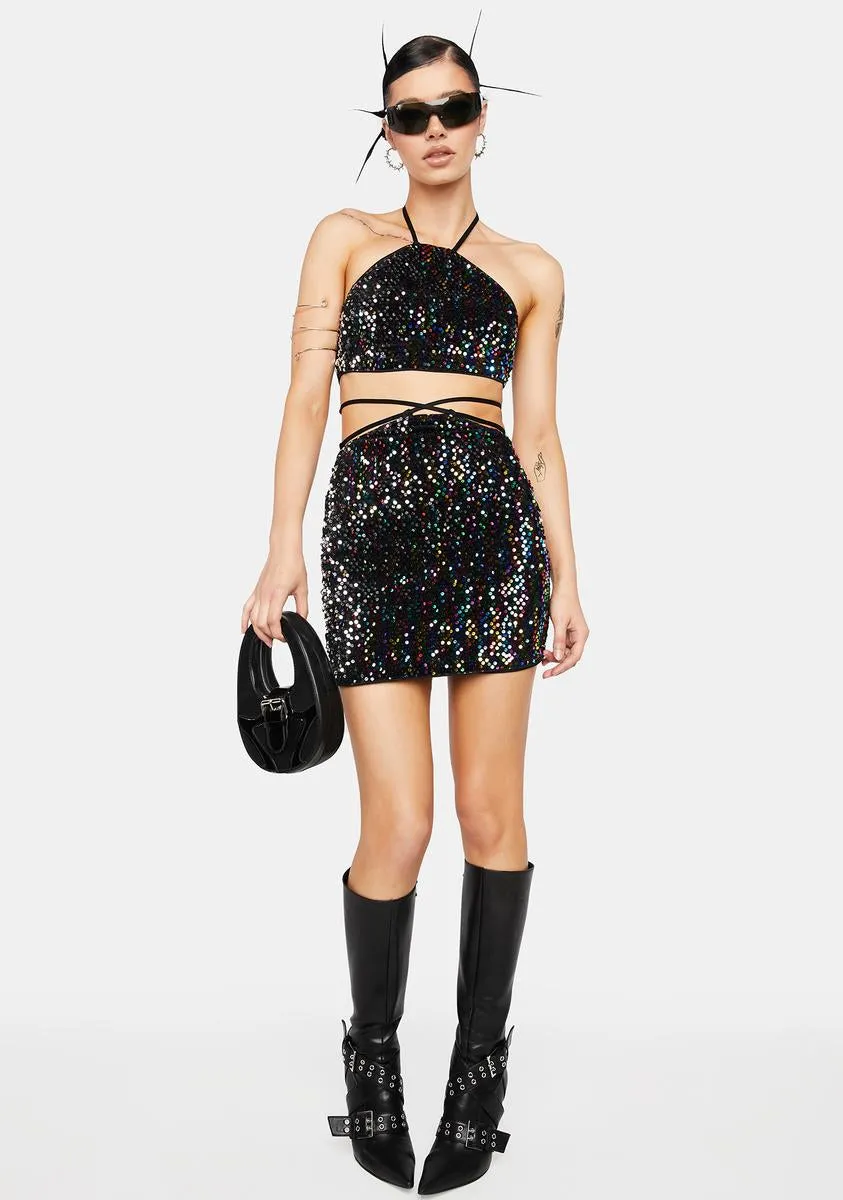 Rainbow Perfect Illusion Skirt Set sold by Dolls Kill product image thumbnail 3