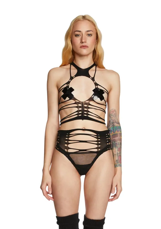 The Keeper Lingerie Set sold by Dolls Kill
