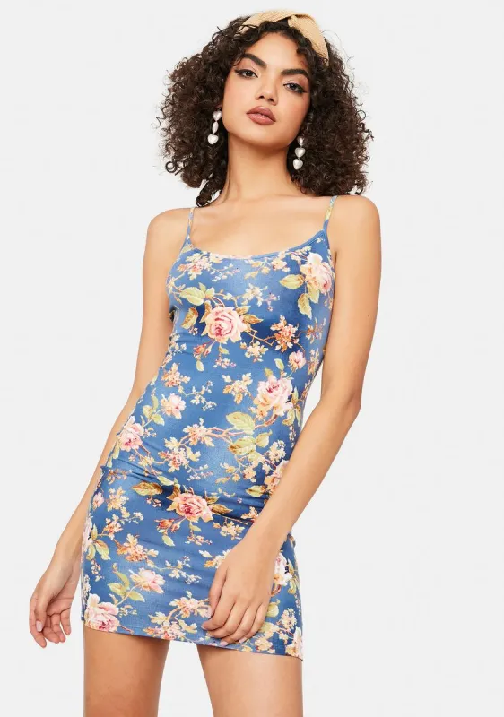 In My Prime Floral Bodycon Dress sold by Dolls Kill