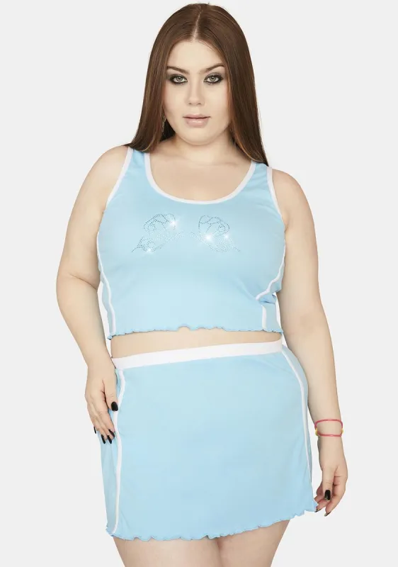 Plus On His Tab Sporty Skirt Set sold by Dolls Kill