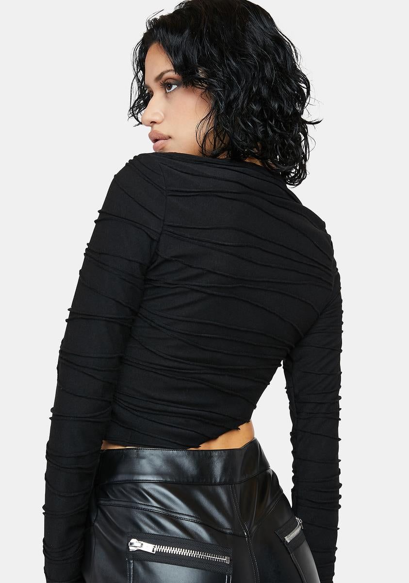 Asymmetrical Hem Ruched Top sold by Dolls Kill product image thumbnail 4