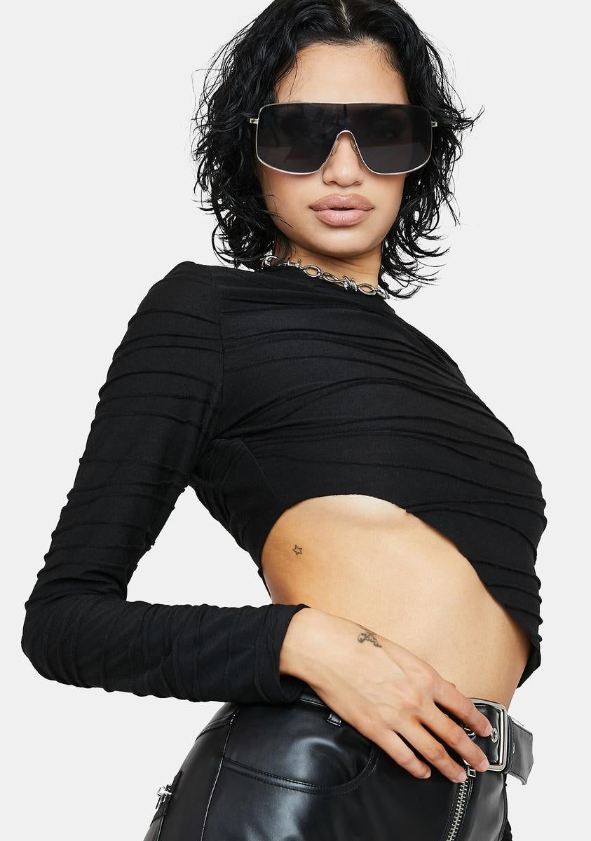 Asymmetrical Hem Ruched Top sold by Dolls Kill product image thumbnail 2