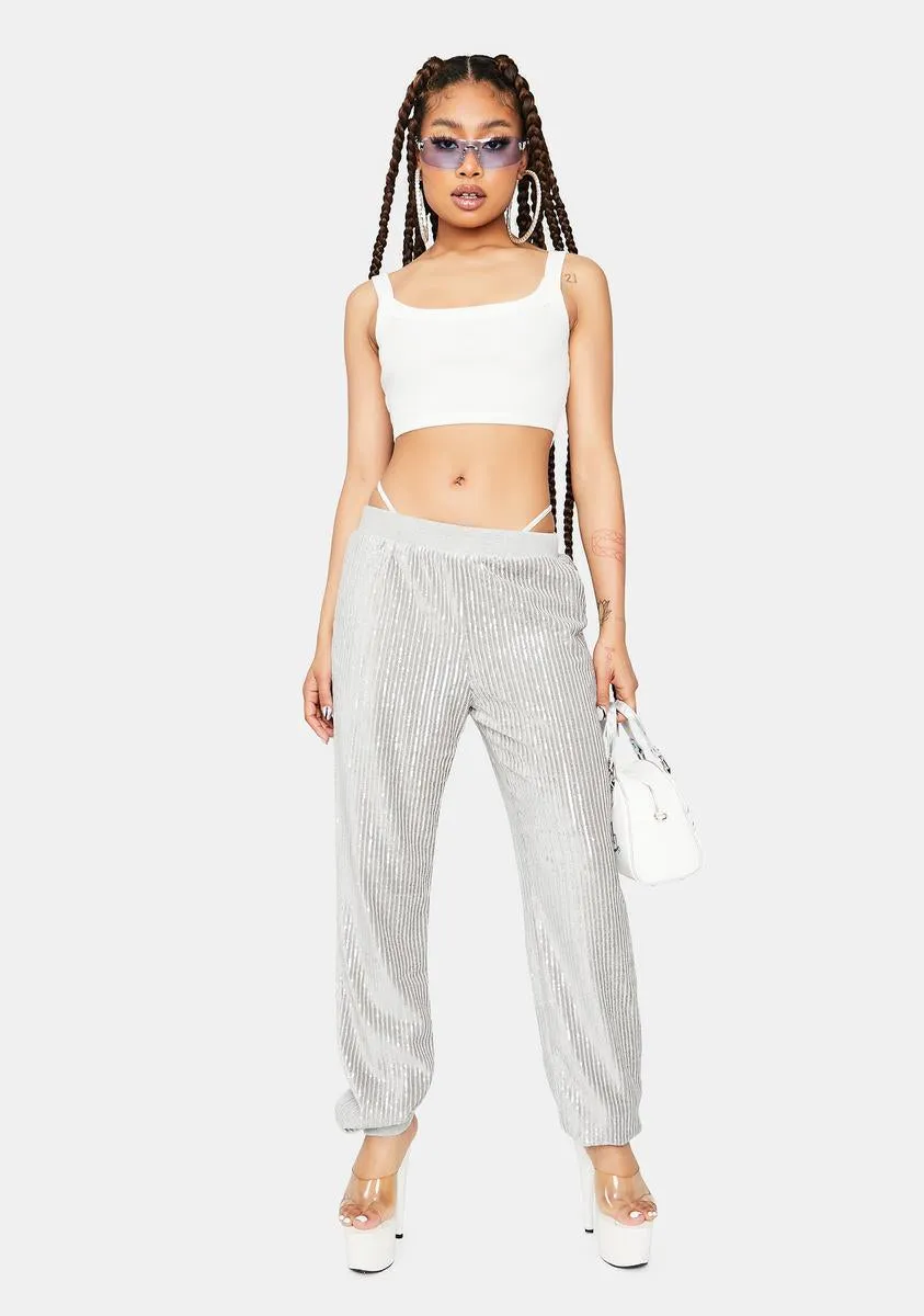 Chrome Keep Shining Sequin Joggers sold by Dolls Kill product image thumbnail 2