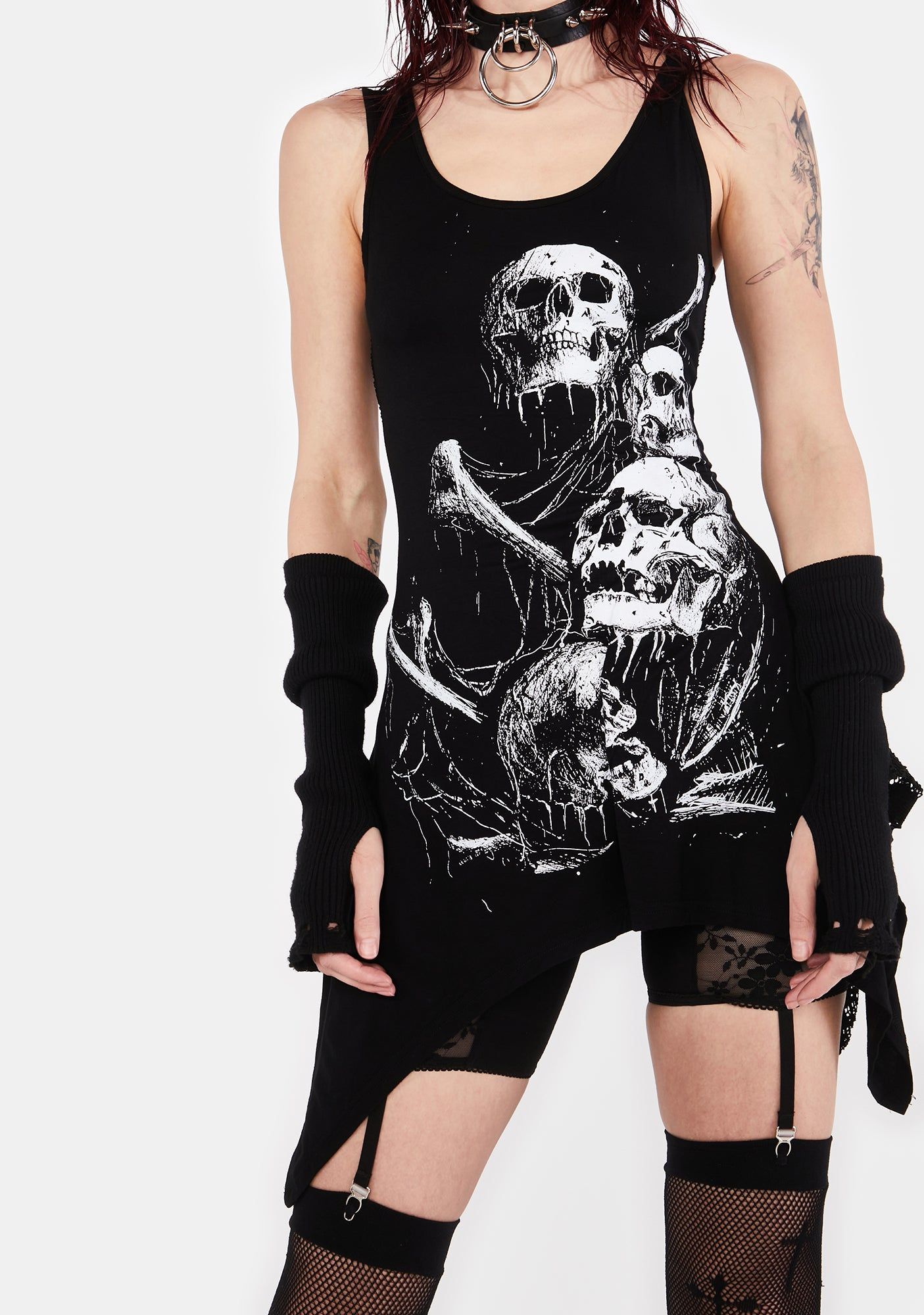 Graveyard Skulls Tank Top sold by Dolls Kill product image thumbnail 2