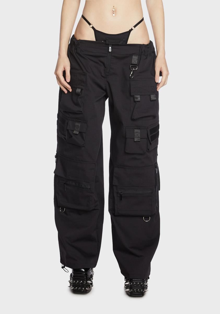 Techno Baggy Pants With Tactical String Panty sold by Dolls Kill