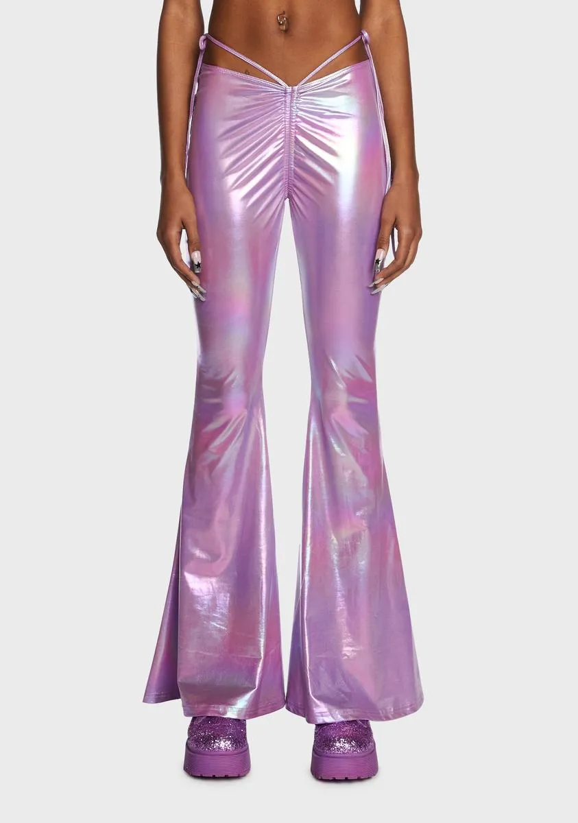 Lavender Siren Calling Metallic Flares sold by Dolls Kill product image thumbnail 5