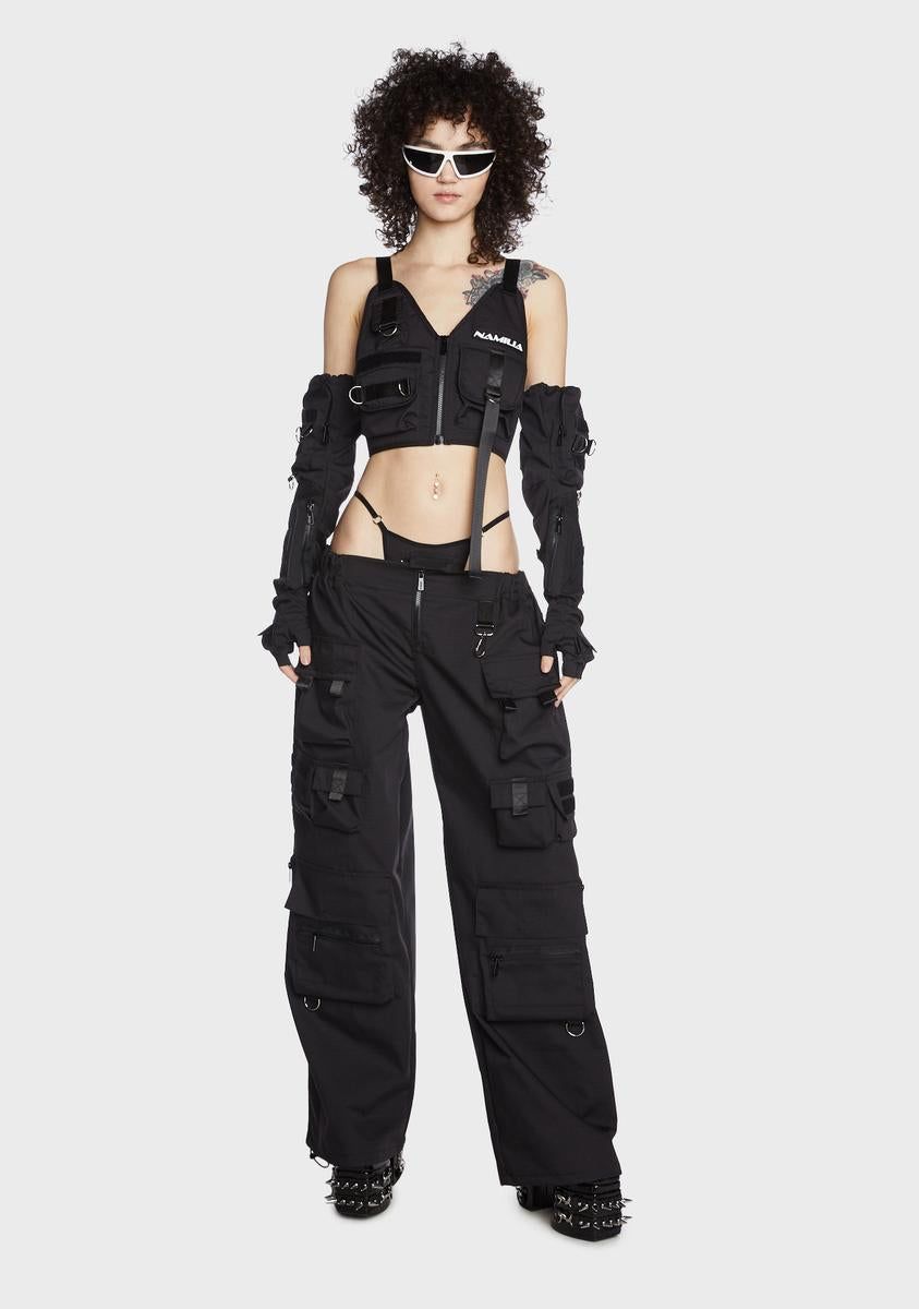 Techno Baggy Pants With Tactical String Panty sold by Dolls Kill product image thumbnail 5