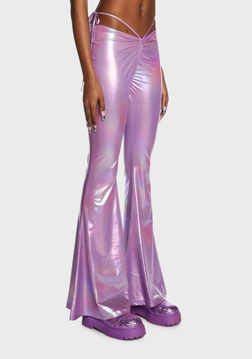 Lavender Siren Calling Metallic Flares sold by Dolls Kill product image thumbnail 3