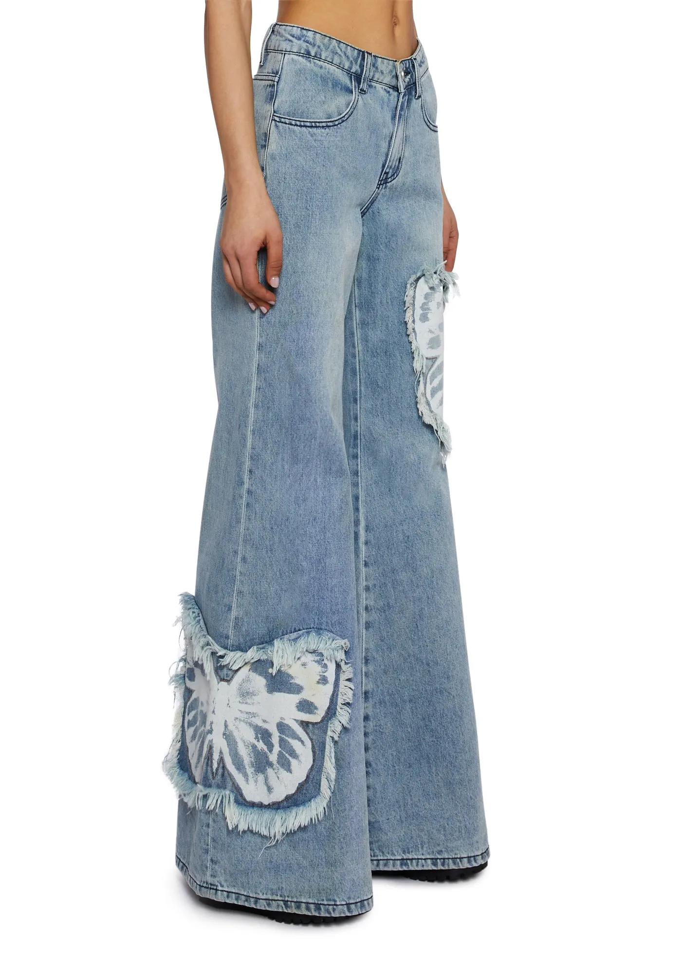 Fluttering Muse Wide Leg Jeans sold by Dolls Kill product image thumbnail 3