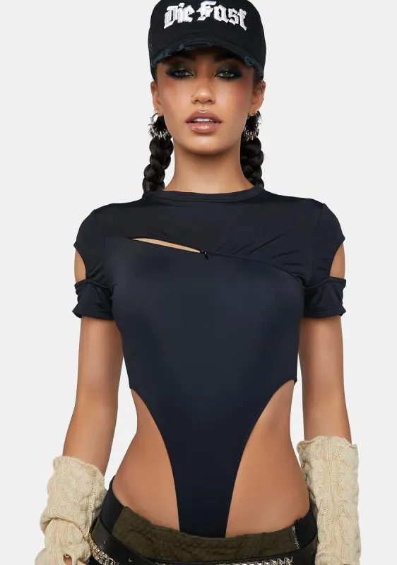 Final Level Asymmetrical Bodysuit sold by Dolls Kill
