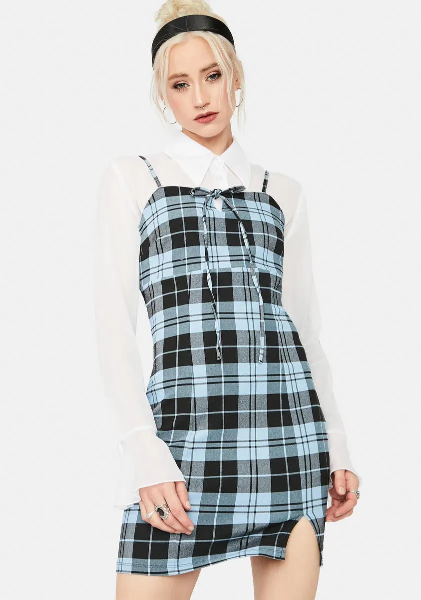 Good Behavior Plaid Mini Dress sold by Dolls Kill