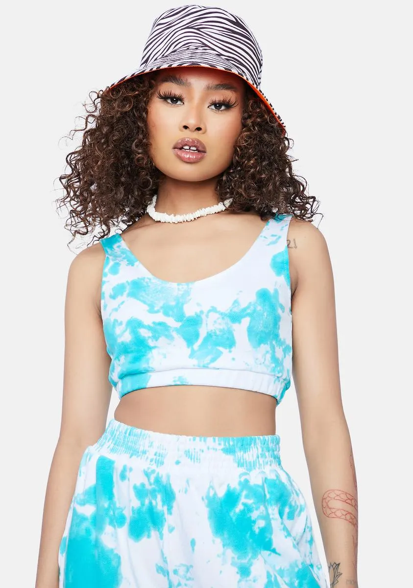 Aqua Gotta Get My Way Tie Dye Tank sold by Dolls Kill