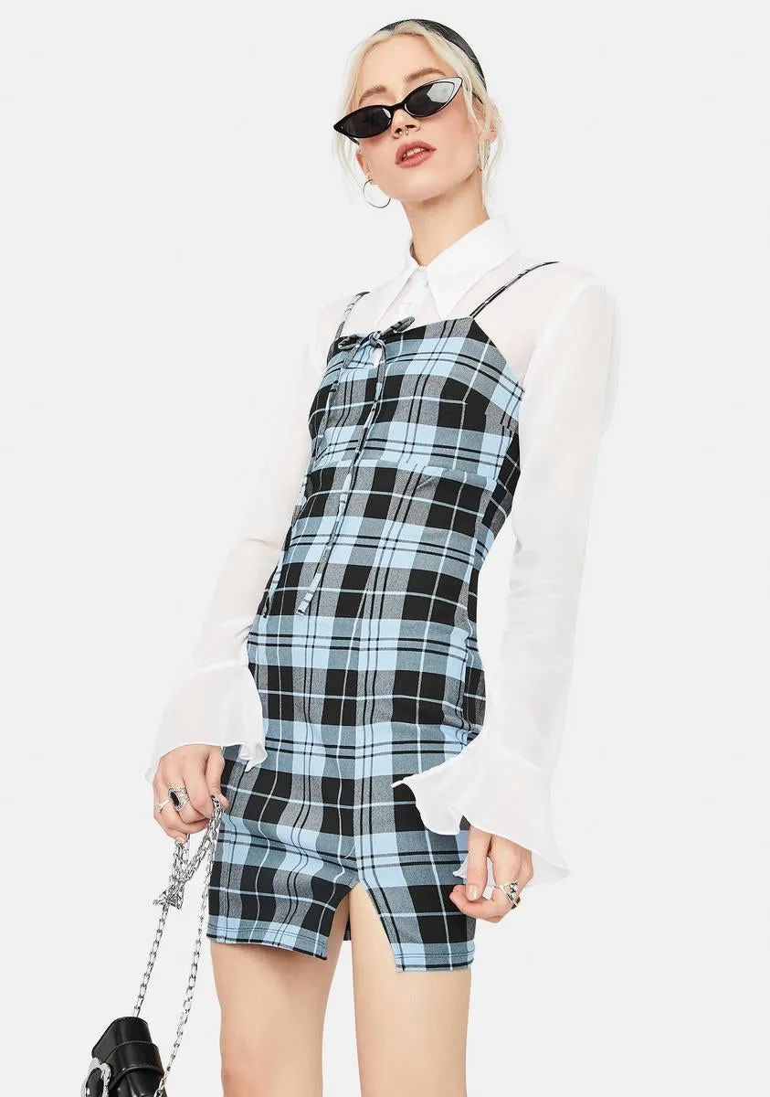 Good Behavior Plaid Mini Dress sold by Dolls Kill product image thumbnail 2