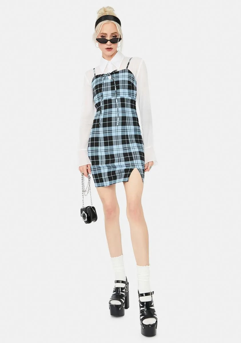 Good Behavior Plaid Mini Dress sold by Dolls Kill product image thumbnail 3