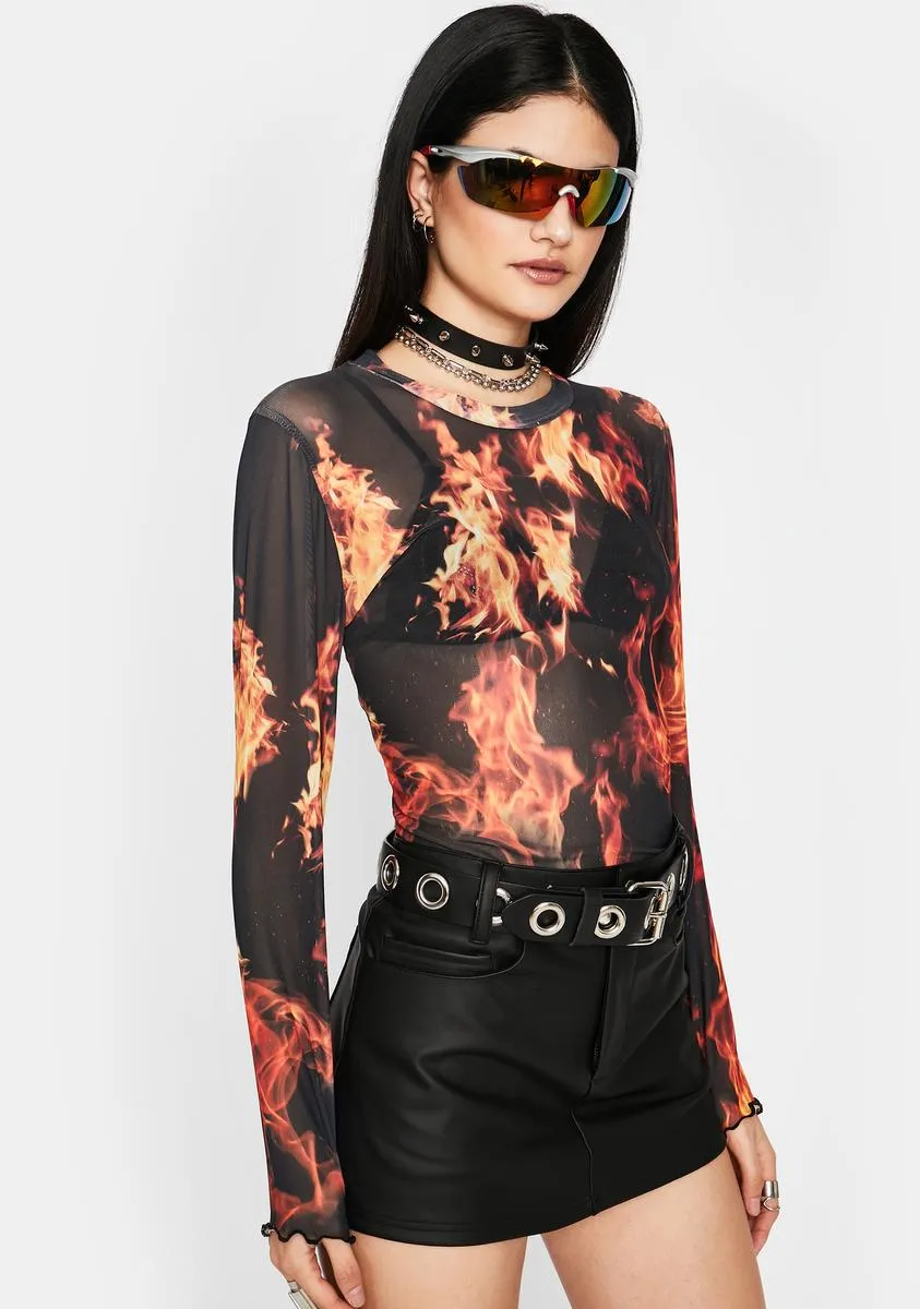Fire Me Up Mesh Top sold by Dolls Kill product image thumbnail 2
