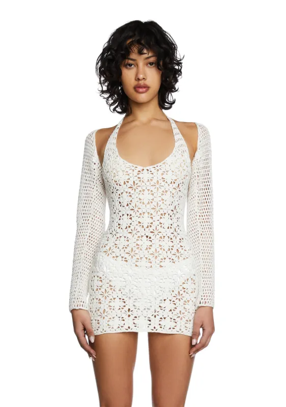 Dance With You Crochet Dress Set sold by Dolls Kill