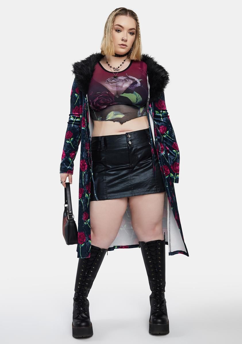 Plus Midnight Hung Up On You Mini Skort sold by Dolls Kill product image thumbnail 3